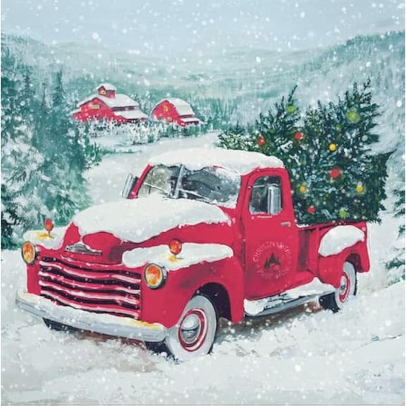 Servilletas desechables European Excellency Christmas Red Truck, 40 unidades
