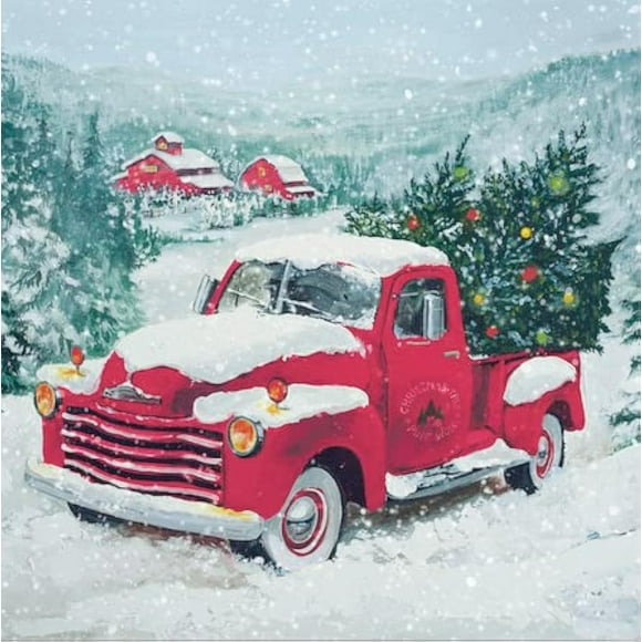 Servilletas desechables European Excellency Christmas Red Truck, 40 unidades