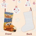 thumbnail image 3 of Garfield (2) Tema: Calcetines de Navidad, fino lino blanco para colgar en escaleras y chimenea, decoración navideña para el hogar, regalo de Navidad. 45cm × 32cm, 3 of 5