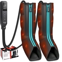 FIT KING Leg Compression Boots Massager with Heat, FITKING Massager for Foot and Calf Recovery , Upgraded Leg Massager for Blood Circulation FSA/HSA Eligible