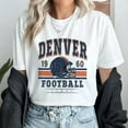 thumbnail image 4 of Denver American Football Team Vintage, Fan Broncos American Football Men Women Casual Streetwear Deon Unisex Comfort Tee T Shirt, Color: Pepper, Size: 4XL, 4 of 5