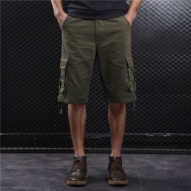 TINZ Mens Casual Mid Waist Pant Short Cargo Pant Solid Splice Pocket Drawstring Shorts Fashion Solid Color Loose Pant Short Apparel 6 Foam