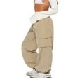 thumbnail image 3 of MesaSe Pantalon Cargo Large pour Femmes avec Cordon de Serrage Jogger Décontracté, 3 of 6