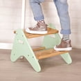 thumbnail image 5 of Rawiri B. Toys – B. Spaces Peek-A-Boost – Taburete de madera – Taburete de dos escalones para niños a partir de 2 años (madera natural y color menta), 5 of 5