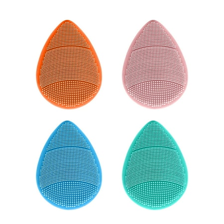 Acdanc 4Pcs Face Scrubber Portable Facial Cleansing Brush Face Exfoliator Deep Cleaning