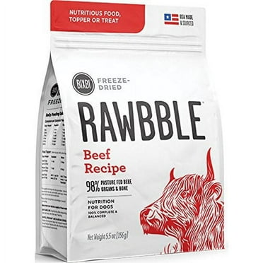 Bixbi Rawbble Cage-Free Beef Recipe Freeze-Dried Dog Food, 5.5 Oz