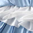 thumbnail image 3 of SWSMCLT Women's Pleated Skirt Chiffon Swing Elastic Smocked Shirred Waist Long A Line Tulle Skirts High Waisted Flowy Blue One Size, 3 of 5