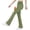 Green, variant on BIG ELEPHANT Fleece Lined Lightweight Flare Leggings, Girls High Waisted Flared Pants for Winter