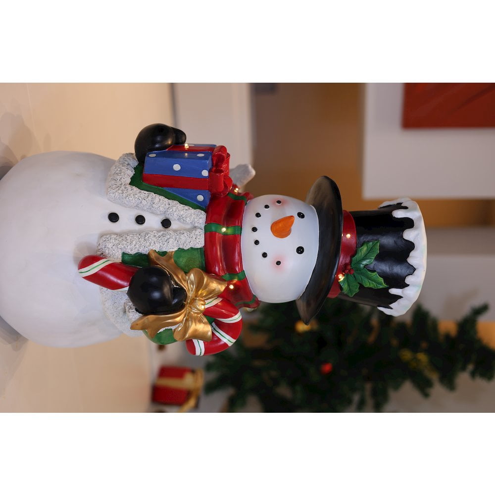 Hi-Line Gift Ltd. Snowman Statue with LED Lights Lighted Christmas Decor Battery Operated