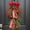 Red 7D3, variant on Wuztai Christmas Bells Nordic Flocking Ornament, 21x10.5cm Ironwork Hanging Decor for Window Tree, Festive Bell Decoration