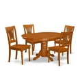 thumbnail image 5 of East West Furniture Portland 5-piece Wood Dining Set in Saddle Brown, 5 of 5