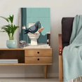 thumbnail image 5 of UXIEQU Pigeon Reading On Toilet Canvas Wall Art 15.75x11.81 Inches, 5 of 8