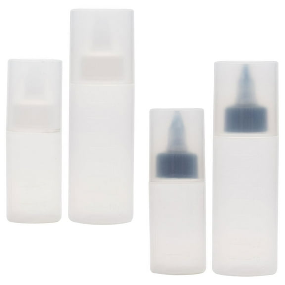 GOOHOCHY  4 Pcs Dispenser Reusable Squeeze Bottles Versatile Condiment Dispensers