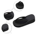 thumbnail image 4 of HNMKIU Platform Flip Flops Women Bohemian Toe Post Thick Sole Heel Casual Beach Stylish Heel Design Summer Comfort Comfy Slippers for Women Z01_Black,8.5, 4 of 8