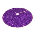 thumbnail image 2 of Kll Purple Glitter Christmas Tree Skirt 30",Party Decorations Farmhouse For Christmas Decorations Holiday Party, 2 of 8