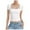 White, variant on Women's Square Neck Double-Layer Tank Tops Basic Tight T Shirts