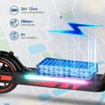 thumbnail image 3 of Electric Scooter for Adults, 600W, 30 Miles & 25 MPH Max, 10'' Pneumatic Tires Portable Folding Design，Commuting E-Scooter Red, 3 of 9