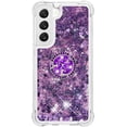 thumbnail image 2 of Glitter Clear Sparkly Bling Case for Samsung Galaxy S23+ Plus (Not S23) for Women Girls, Flowing Liquid Quicksand Cover with Diamond Ring Holder Case for Samsung Galaxy S23 Plus  Purple, 2 of 14