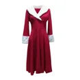thumbnail image 4 of Vestido de Navidad para mujer, antes de Navidad de pesadilla traje Sexy, manga larga, felpa cálida con capucha, plisados vestidos para fiesta de año nuevo, 2023, 4 of 4