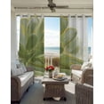 thumbnail image 4 of Sage Green Gold Blackout Curtains 84 Inches Long for Bedroom, Aesthetics Flower Boho Watercolor Art Thermal Insulated Room Darkening Black Out Window Curtain Panels Grommet Drapes for Living Room, 4 of 8