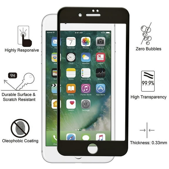 For Apple iPhone 13 Mini 5.4 inch 5D Curved Tempered Glass Screen Protector Black