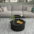 thumbnail image 3 of Round Coffee Tables for Living Room, Lift Top Coffee Table with Storage, Round Wood Center Table, 3 of 7
