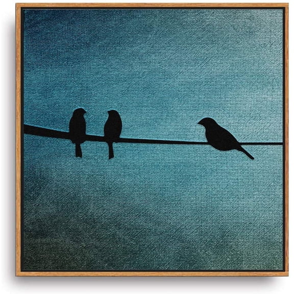 IDEA4WALL Framed Canvas Wall Art Flying Birds in the Colorful Sky