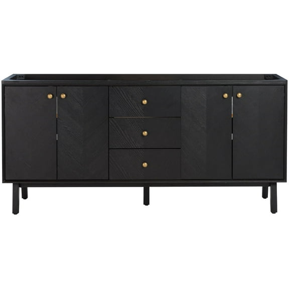 Avanity Adele-V72 Adele 72" Double Free Standing Vanity Cabinet Only - Black