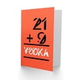 thumbnail image 2 of 30 Equals Vodka Birthday Greetings Card Plus Envelope Blank inside, 2 of 3