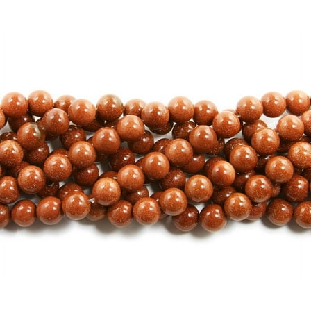 6mm Goldstone Round Beads Genuine Gemstone Natural Jewelry Making