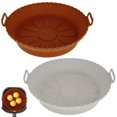 thumbnail image 3 of 2 Pcs Pot en Silicone pour Friteuse à Air Chaud avec Poignée Doublure Réutilisable pour Friteuse à Air Panier en Silicone pour Friteuse à Air Accessoires pour Friteuse à Air Four Micro-Ondes, 3 of 11