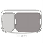 Brabantia Bo Touch Kitchen Dual Compartment Wastebasket, 3+6 Gallon (11+23L)