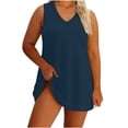 thumbnail image 1 of XiYing Robes d'Été pour Femmes, Robe Décontractée Ample à Col en V pour Femmes Grande Taille, Manches Courtes pour la Maison, Coupe Confortable pour les Journées Détendues, TG-5TG,, 1 of 6
