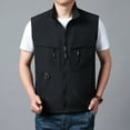 thumbnail image 3 of Krdevn Men Jacket Vest Overalls Vest Pocket Outdoor Casual Plain Slim Comfortable Jacket,Tank Tops Men,XL, 3 of 6