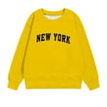 thumbnail image 4 of CYMMPU Sweatshirt for Girls Graphic Letter Print Long Sleeve Shirts Oversized Hoodie Casual Loose Pullover Tops Yellow 9 Years, 4 of 4