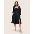 thumbnail image 3 of AURA Women Long Sleeve Knit Maxi Dress A Line Elegant Fall 2025 Black 1XL-3XL, 3 of 5
