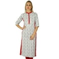 thumbnail image 3 of Bimba Women Printed Tunic 3/4 Sleeve Cotton custom Kurta Kurti Casual Formal Top, 3 of 5