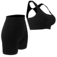 thumbnail image 4 of unbranded 1Jgo Outfit De Gimnasio Para Mujer Negro Con Shorts Ajustados Y Material Transpirable, 4 of 7