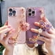 thumbnail image 2 of Funda de teléfono con purpurina para IPhone, carcasa de lujo con gema de Camelia, pulsera con colgante de flores para IPhone 14 Pro MAX 13 12 mini 11 XS XR X 7 8 Plus Fivean unisex, 2 of 2