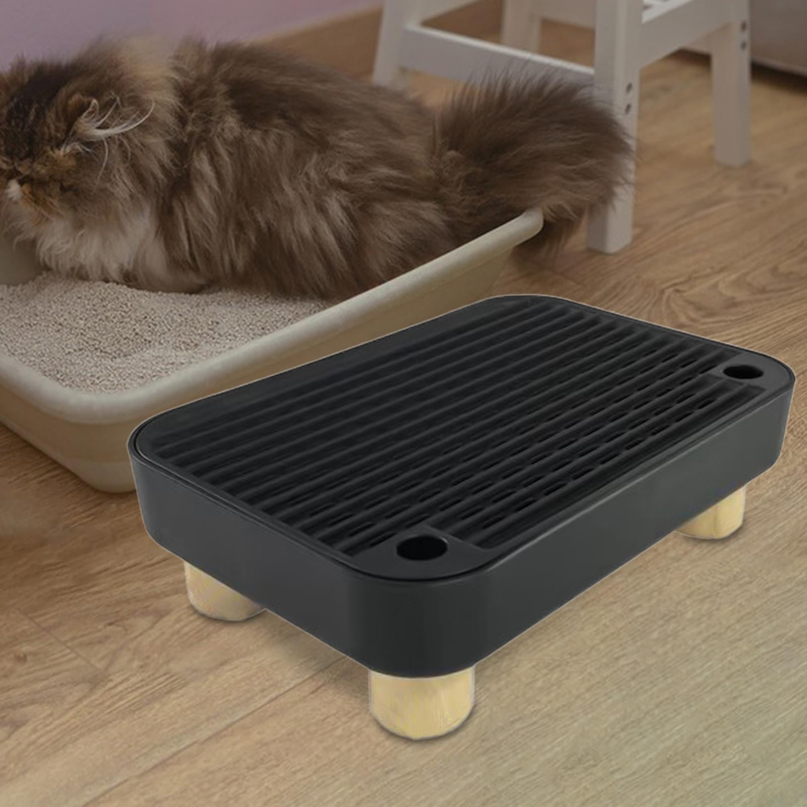 Litter Box Step Cat Ramp Litter Mat with Non Slip Base for Small Kittens and Senior Cats Indoor Use