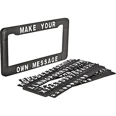 Bell Automotive 22-1-46452-9 Universal Make your Message Personalized License Plate Frame, (Best Personalized License Plates)