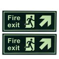 thumbnail image 1 of ZOUSSIQI 2Pcs Luminous Self-Adhesive Safety Warning Sign Sticker Safety Fire Exit Signs with DirectionType 8 JU316-42385, 1 of 10