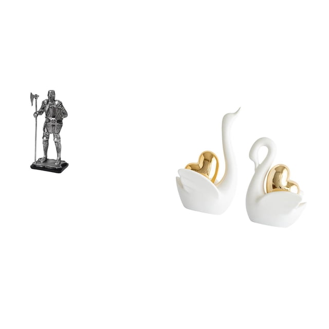 Escultura De Cisne Caballeresco, Elegante Figura De Caballero Y Cisne, Arte De Mesa Para La Entrada Del Hogar, Chimenea, Dormitorio, Estantería, Decoración De Inauguración De La Casa.
