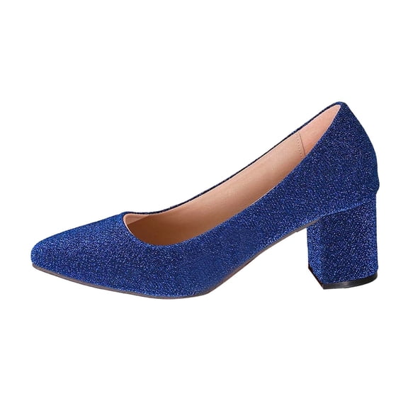Win s Way Women's Sequin Pointed Toe Heel Pumps Dressy Glitter High Heels Party Shoes