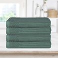 thumbnail image 2 of Superior Ribbed Cotton Ultra-Absorbent 4-Piece Basil Bath Towel Set, 2 of 7