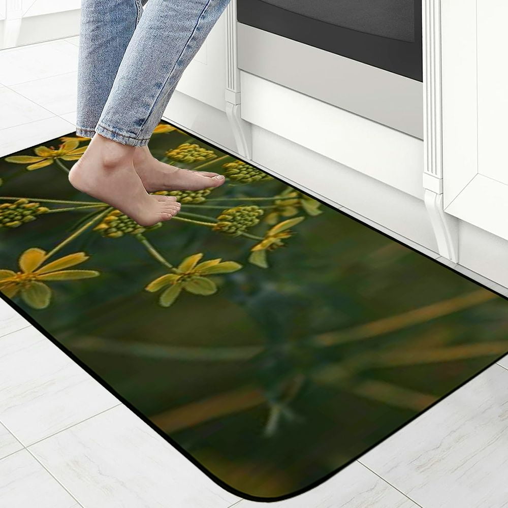 PHYHOO Decorative Door Mat, Door Mat with Non-Slip Rubber Backing, Easy Cleaning, Traps Dirt, Rug for Entry, Patio, Garage - Plant Flower Nature Spring Floral Summer Green 19.68*47.24 in