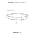 thumbnail image 5 of FindChic Ankle Bracelets for Women, Silver Layered Stainless Steel Anklets Waterproof Ball Ankle Chain Summer Birthday Mothers Day Jewelry Gifts for Her Mom Wife, 5 of 9