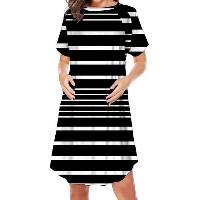 Robe pour Femmes Pyjamas pour Femmes Fermeture Éclair Latérale Allaitement Maternité Imprimé Manches Courtes Col Rond Robe pour Femmes Enceintes Pyjamas Décontractés Robe Décontractée pour Femmes Pantalons de Robe pour Femmes
