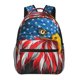 thumbnail image 1 of Fotbe Eagle Head With American Flag Mochila Casual con Estampado para Escuela, Viajes y Actividades al Aire Libre - Duradera, Ligera y Cómoda, 1 of 5