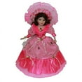 thumbnail image 1 of 40cm Porcelain Female Doll Model In Rose Red Dress Hat Home Decor, 1 of 1